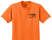 "Cowboys of the Sky" Logo Tagless T-Shirt (front & back) Orange